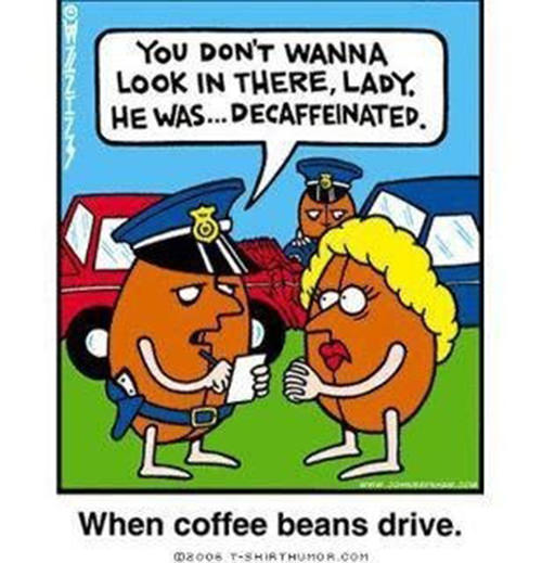 Coffee #130: You don't wanna look in there, Lady. He was decaffeinated.