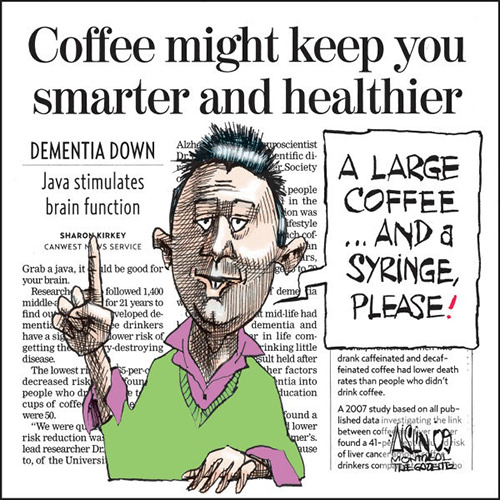 Coffee #163: Coffee might keep you smarter and healthier. A large coffee and a syringe please!