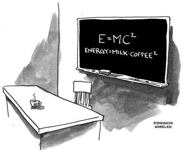 Coffee #187: E=MC2. Energy = Milk & Coffee