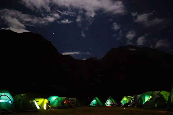 Favorite Things #23: Camping the night before the August 2014 Inca Trail Marathon . The Southern Cross is clearly visible