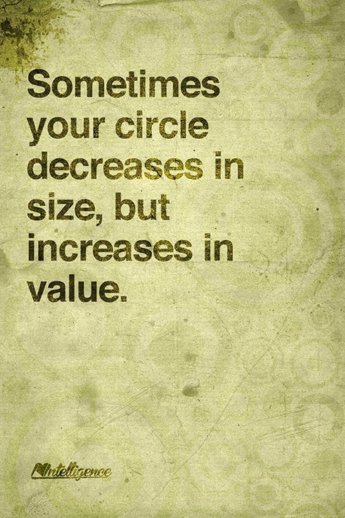 Friendship #9: Sometimes you circle decreases in size, but increases in value.