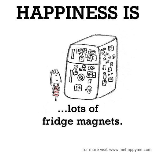 Happiness #28: Happiness is lots of fridge magnets.