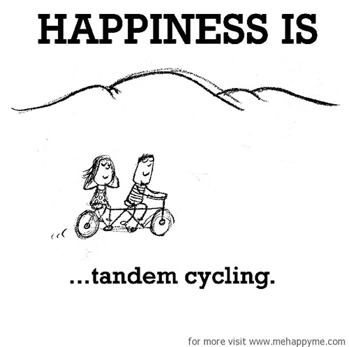Happiness #40: Happiness is tandem cycling.