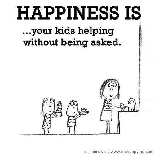 Happiness #53: Happiness is your kids helping without being asked.