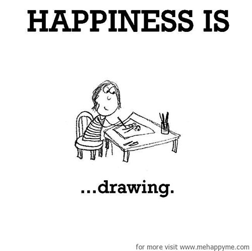 Happiness #75: Happiness is drawing.