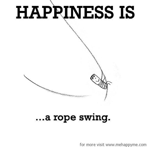 Happiness #122: Happiness is a rope swing.