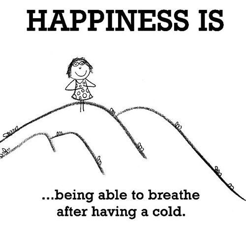 Happiness #155: Happiness is being able to breathe after having a cold.
