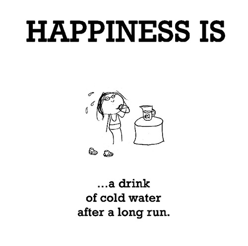 Happiness #178: Happiness is a drink of cold water after a long run.