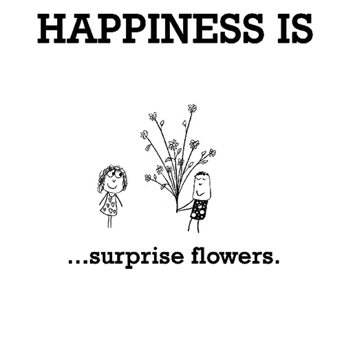 Happiness #200: Happiness is surprise flowers.