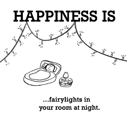 Happiness #211: Happiness is fairylights in your room at night.