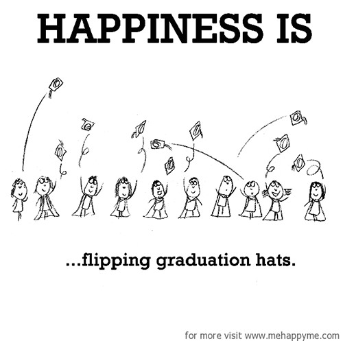 Happiness #221: Happiness is flipping graduation hats.