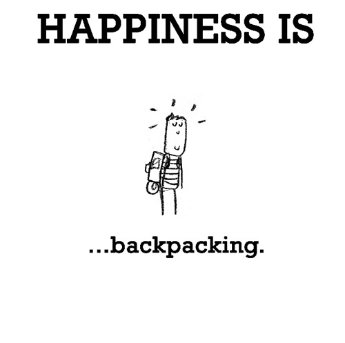 Happiness #242: Happiness is backpacking.
