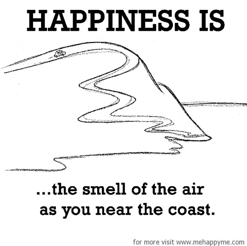 Happiness #252: Happiness is the smell of the air as you near the coast.