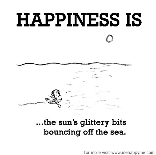 Happiness #280: Happiness is the sun's glittery bits bouncing off the sea.