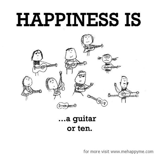 Happiness #297: Happiness is a guitar or ten.