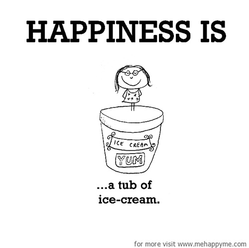 Happiness #301: Happiness is a tub of ice cream.