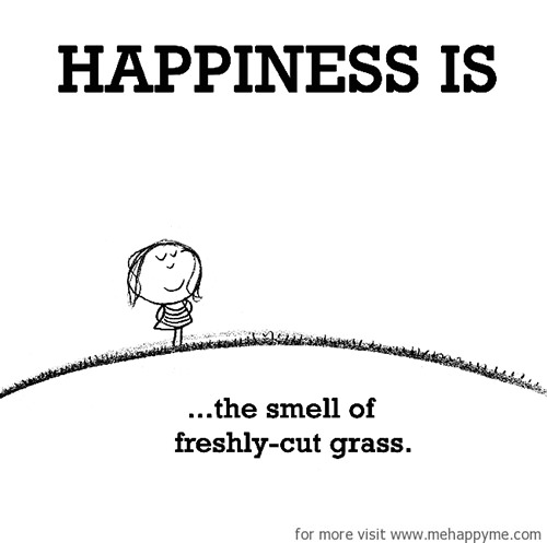 Happiness #305: Happiness is the smell of freshly cut grass.