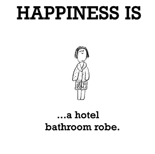 Happiness #339: Happiness is a hotel bathroom robe.