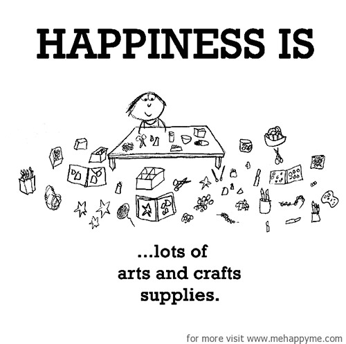Happiness #352: Happiness is lost of arts and crafts supplies.