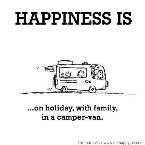 Happiness #361: Happiness is on holiday with family in a camper-van.