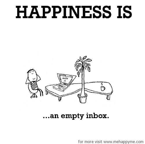 Happiness #413: Happiness is an empty inbox.