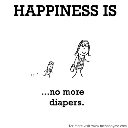 Happiness #463: Happiness is no more diapers.