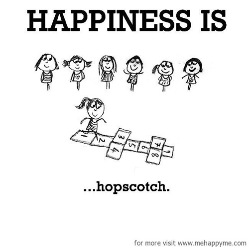 Happiness #493: Happiness is hopscotch.