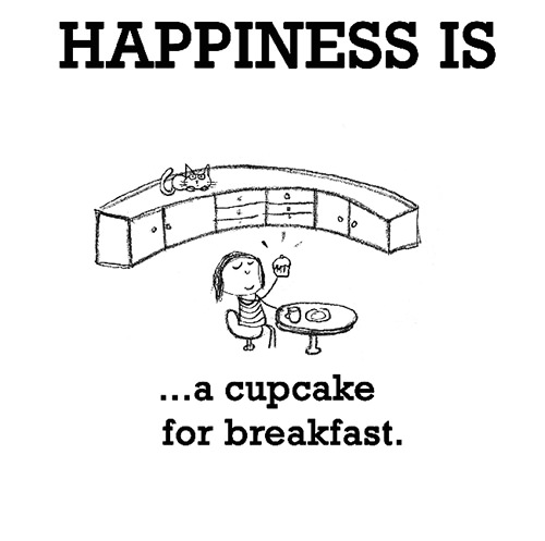 Happiness #506: Happiness is a cupcake for breakfast.