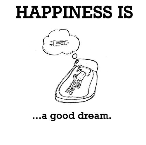 Happiness #510: Happiness is a good dream.