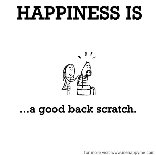 Happiness #537: Happiness is a good back scratch.