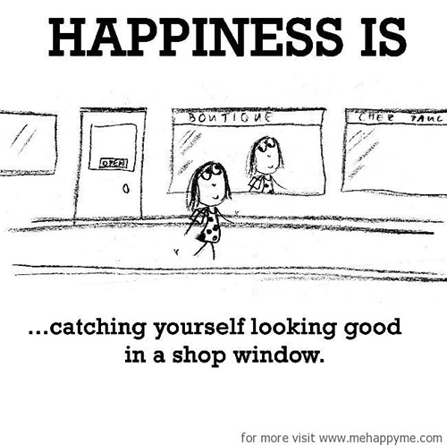 Happiness #577: Happiness is catching yourself looking good in a shop window.