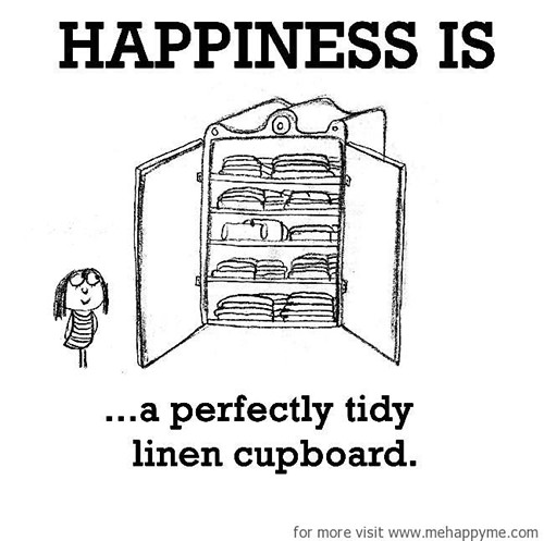 Happiness #579: Happiness is a perfectly tidy linen cupboard.