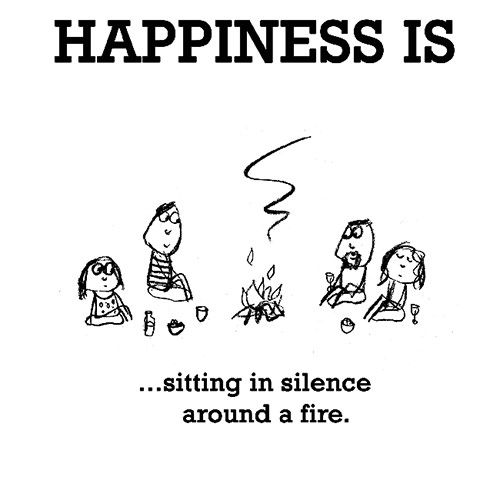 Happiness #588: Happiness is sitting in silence around a fire.