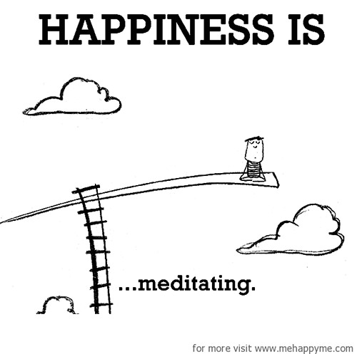 Happiness #609: Happiness is meditating.