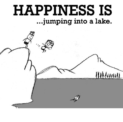 Happiness #630: Happiness is jumping into a lake.