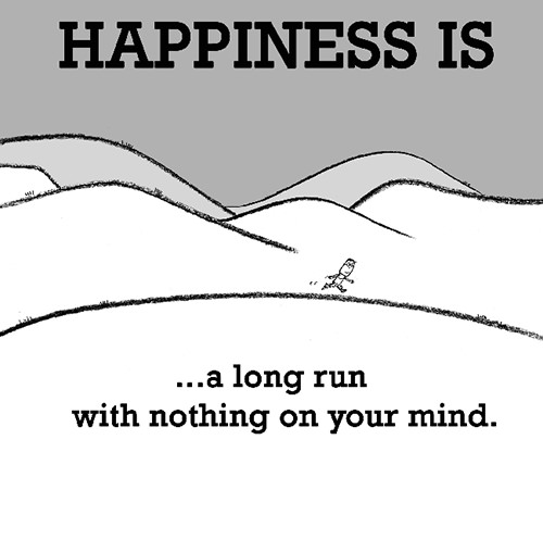 Happiness #634: Happiness is a long run with nothing on your mind.
