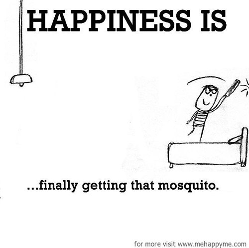 Happiness #639: Happiness is finally getting that mosquito.