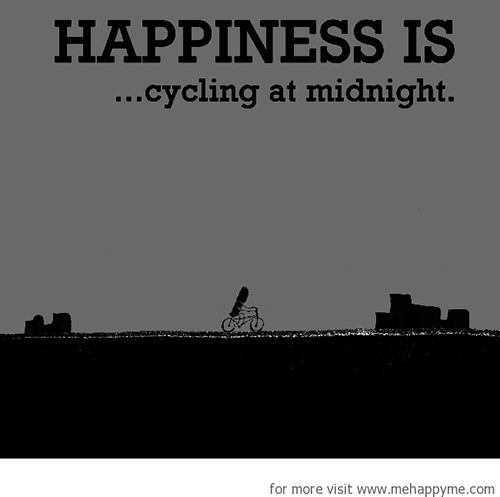 Happiness #658: Happiness is cycling at midnight.