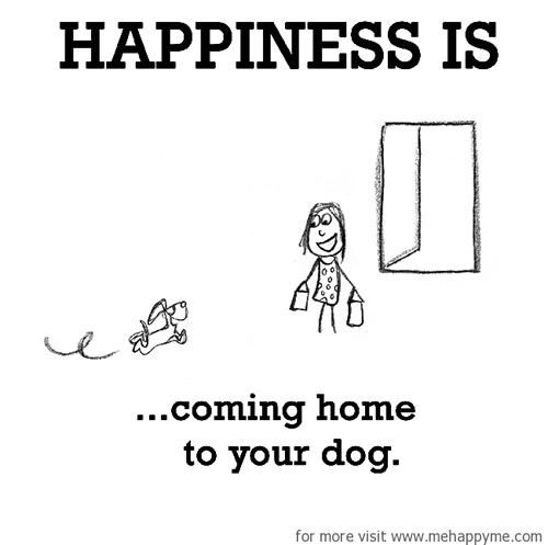 Happiness #680: Happiness is coming home to your dog.