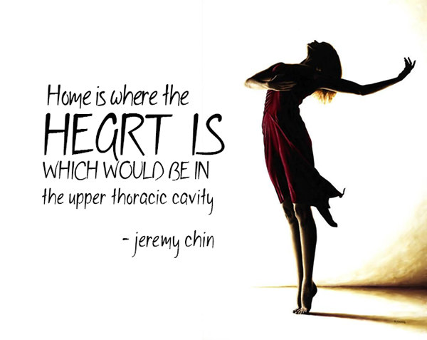 Jeremy Chin #6: Home is where the heart is, which would be in the upper thoracic cavity.