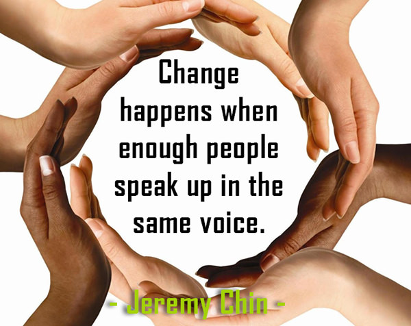 Jeremy Chin #80: Change happens when enough people speak up in the same voice.