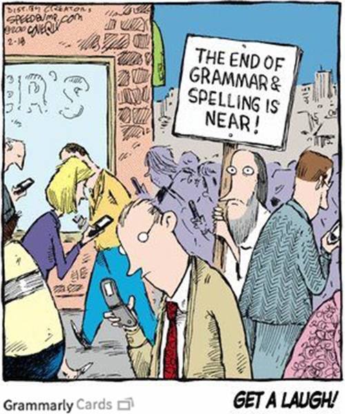 Literary #9: The end of grammar and spelling is near.