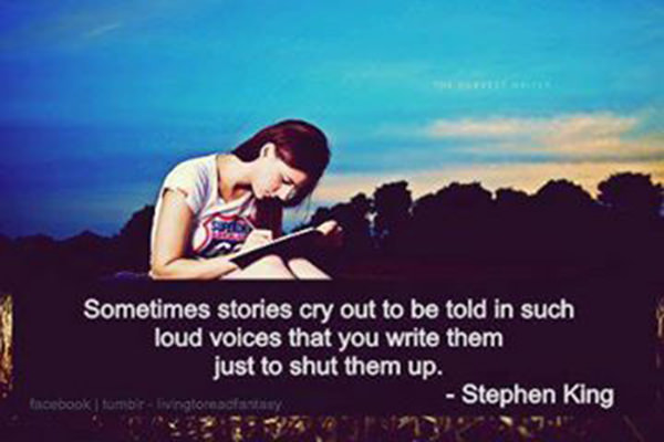 Literary #112: Sometimes stories cry out to be told in such loud voices that you write them just to shut them up.