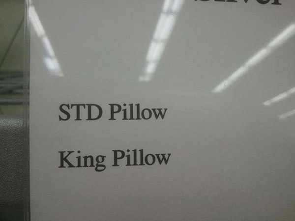 Literary #153: STD Pillow.