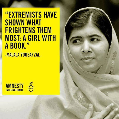 Literary #173: Extremists have shown what frightens them most: a girl with a book.