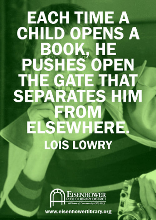 Literary #180: Each time a child opens a book, he pushes open the gate that separates him from elsewhere.