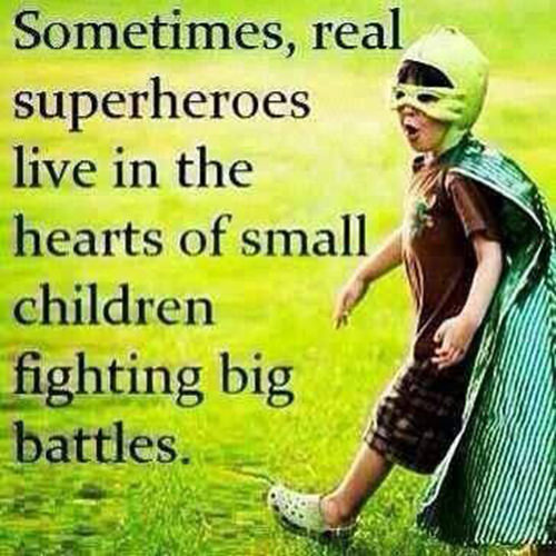 Parenting #54: Sometimes, real superheroes live in the hearts of small children fighting big battles.