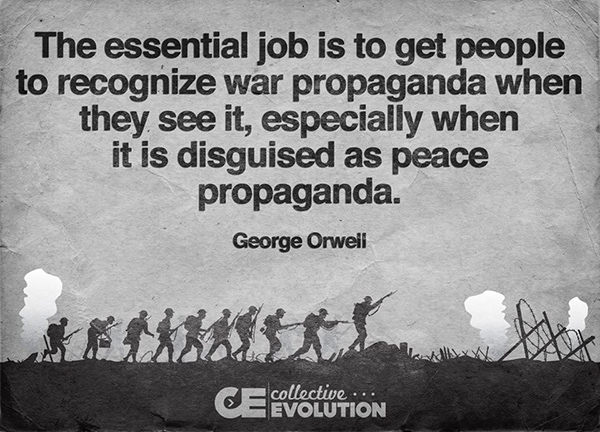 Save Our Planet #32: The essential job is to get people to recognize war propaganda when they see it, especially when it is disguised as peace propaganda.