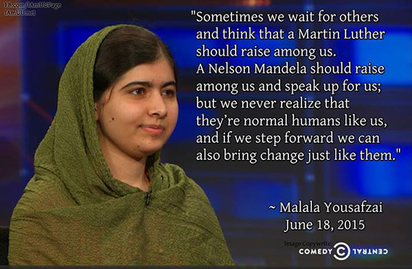 Save Our Planet #51: Sometimes we wait for others and think that a Martin Luther should raise among us. A nelson Mandela should raise among us and speak up for us; but we never realize that they're normal humans like us, and if we step forward we can also bring change just like them.