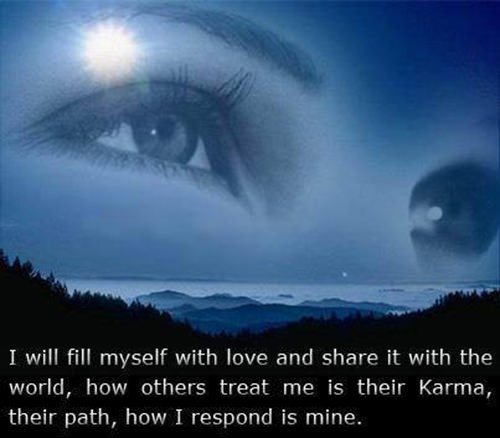 Spread Love #2: I will fill myself with love and share it with the world. How others treat me is their karma, their path. How I respond is mine.